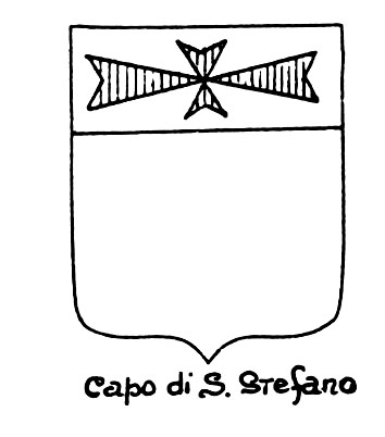 Bild des heraldischen Begriffs: Capo di S.Stefano